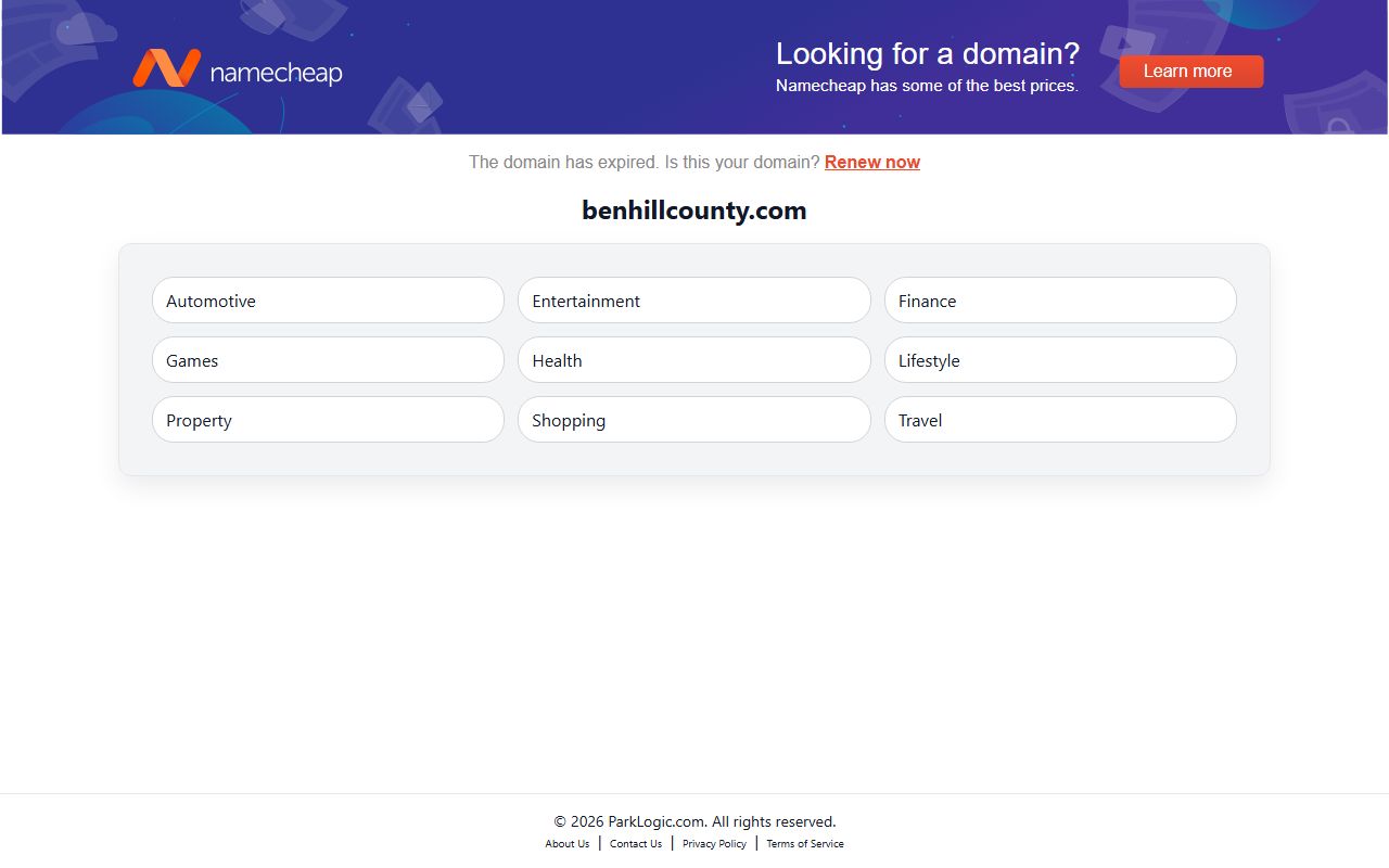 Ben Hill County divorce records website screenshot