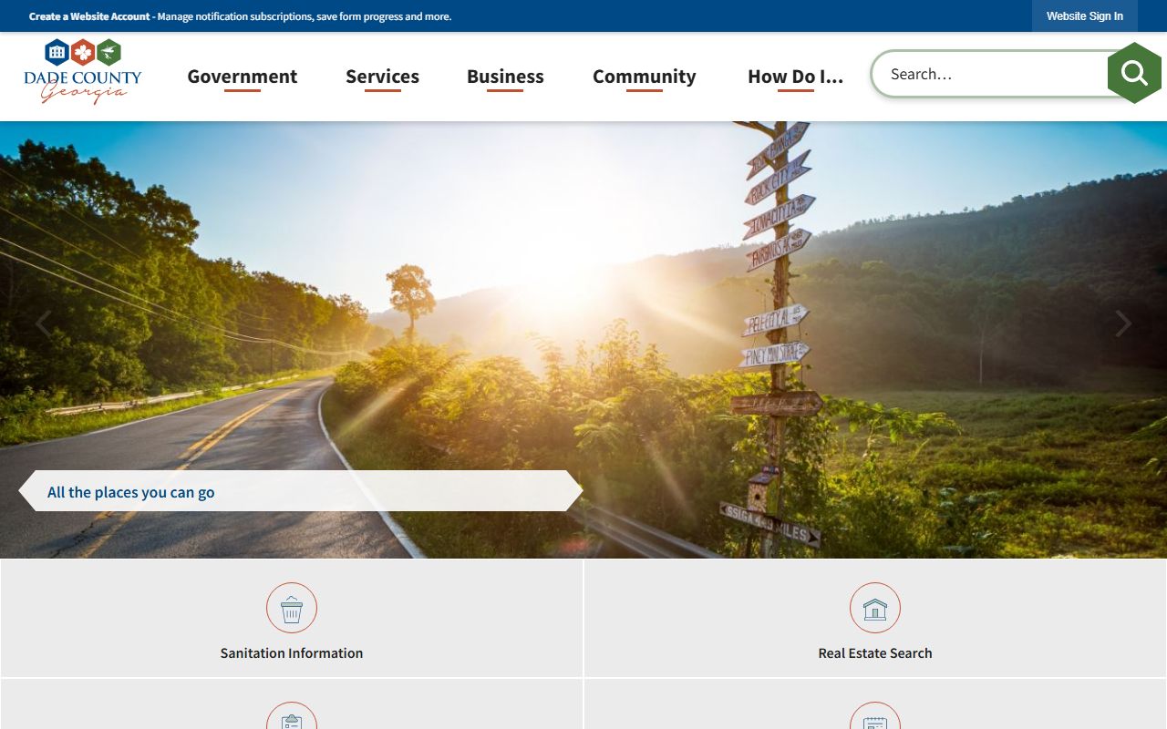 Dade County Georgia divorce records official county portal