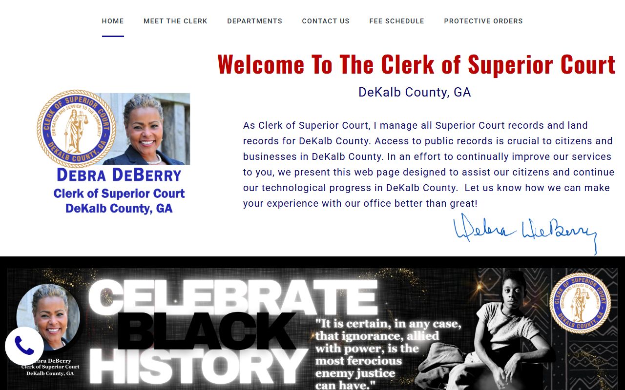 DeKalb County Superior Court Clerk divorce records official website
