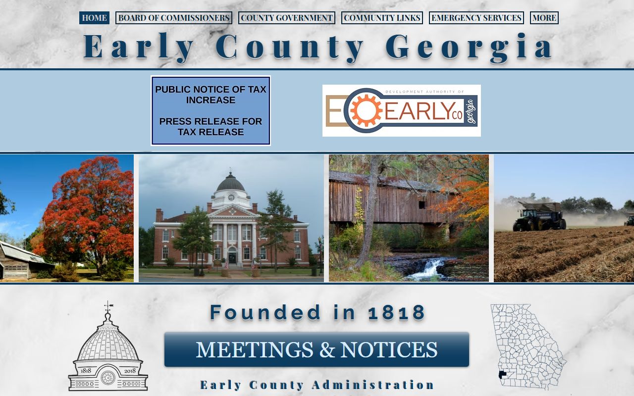 Early County Georgia divorce records official county website