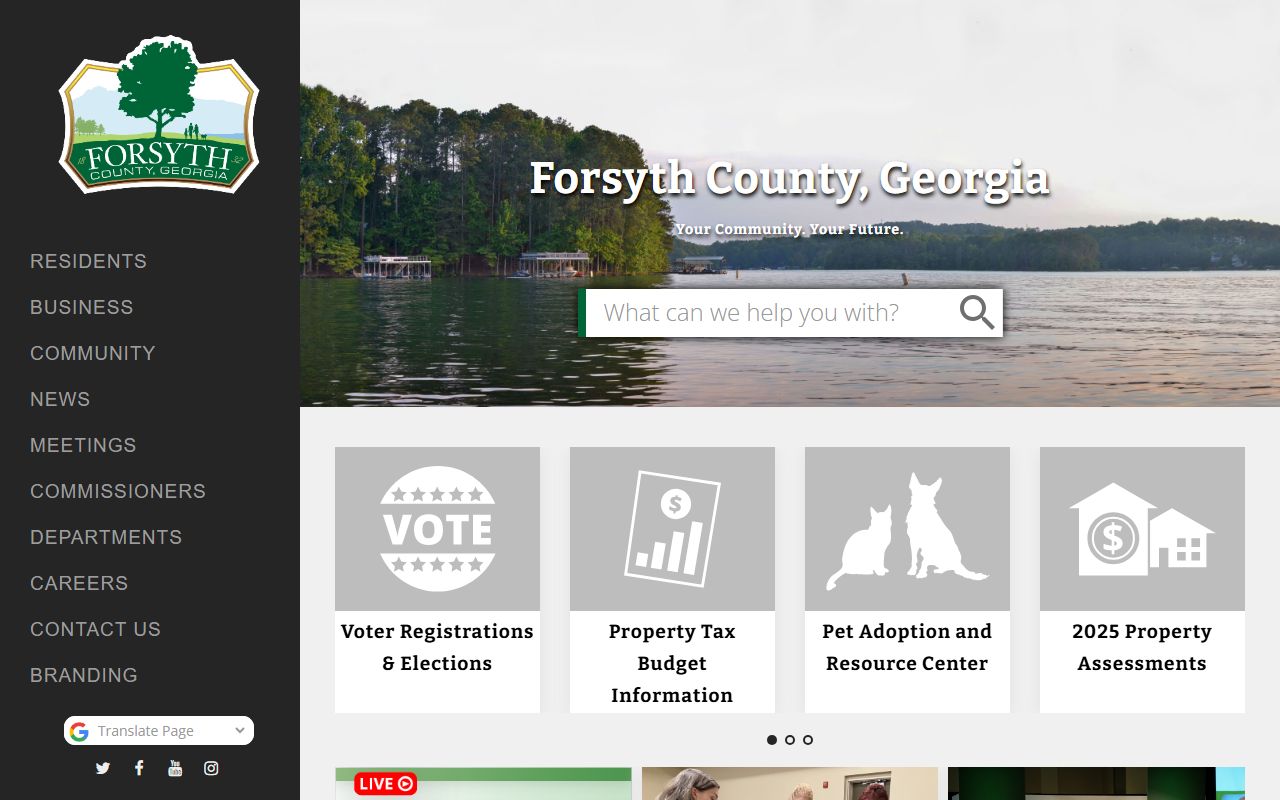 Forsyth County Georgia official portal for divorce records and court information