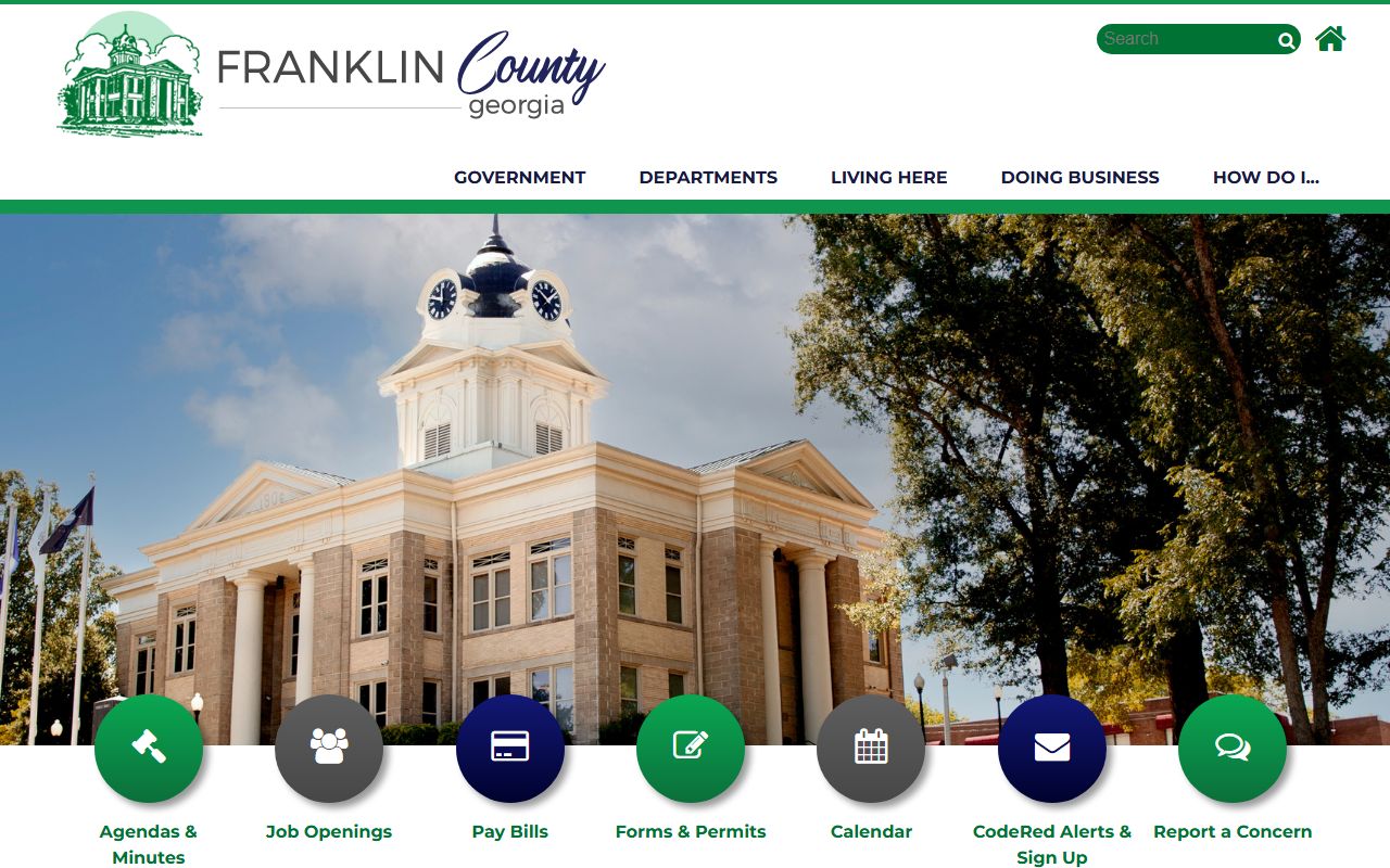 Franklin County Georgia divorce records official county website