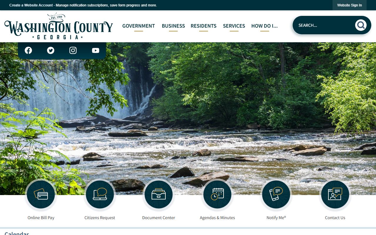 Washington County Georgia website with divorce records courthouse information